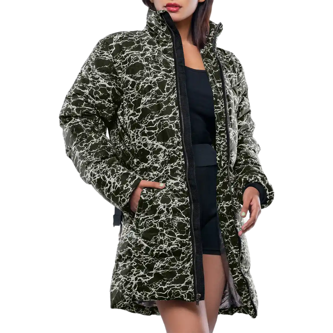 Dalia Women’s Green Duck Down Coat - Insulated Puffer Jacket