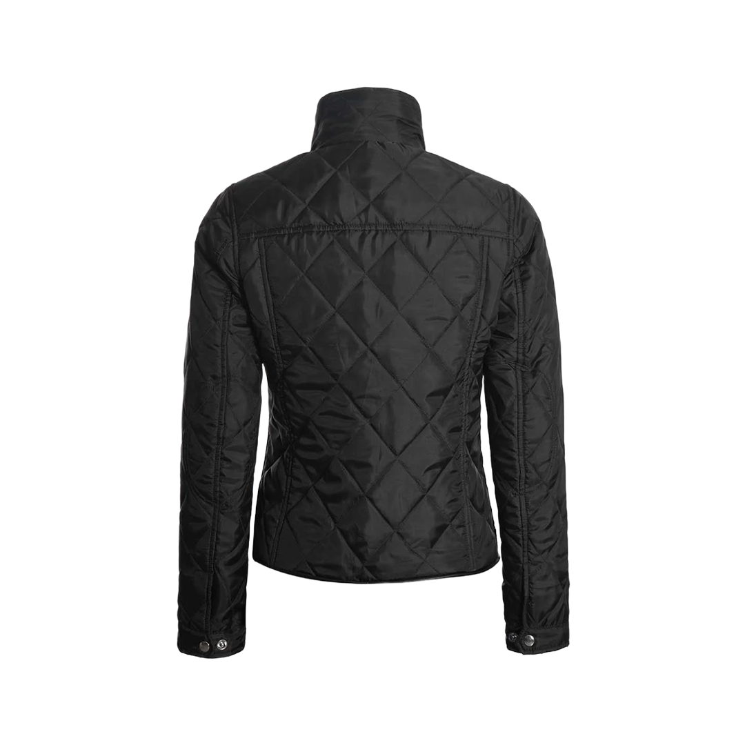 Delphia Black Quilted Jacket for Women - Lightweight Jacket