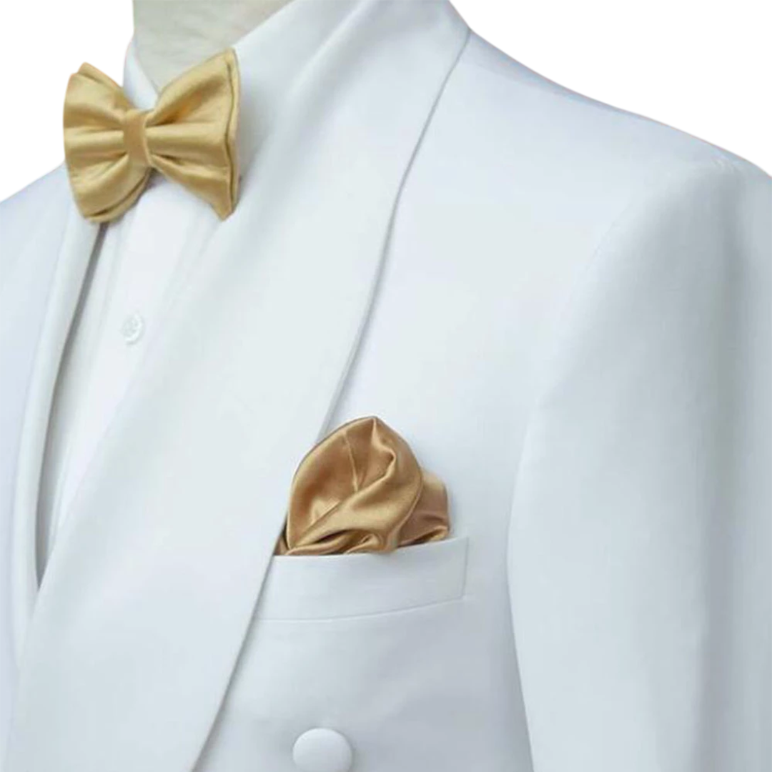 Denson Men's Shawl Lapel Off White Two Piece Tuxedo