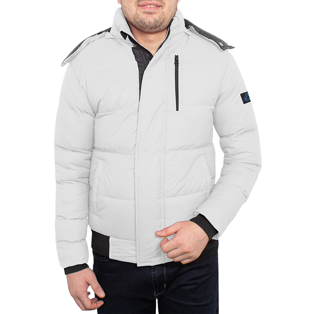 Desmond Men's White Puffer Jacket