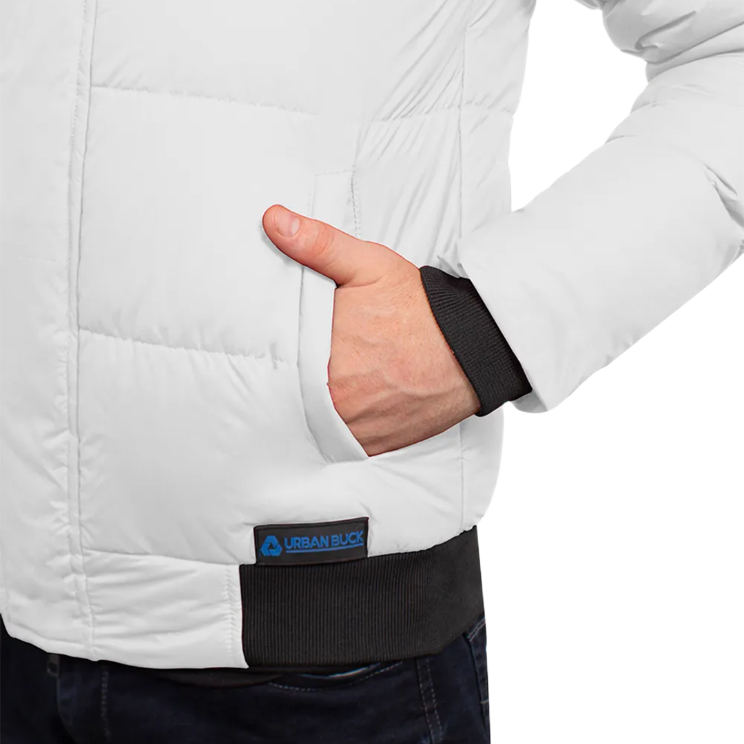 Desmond Men's White Puffer Jacket