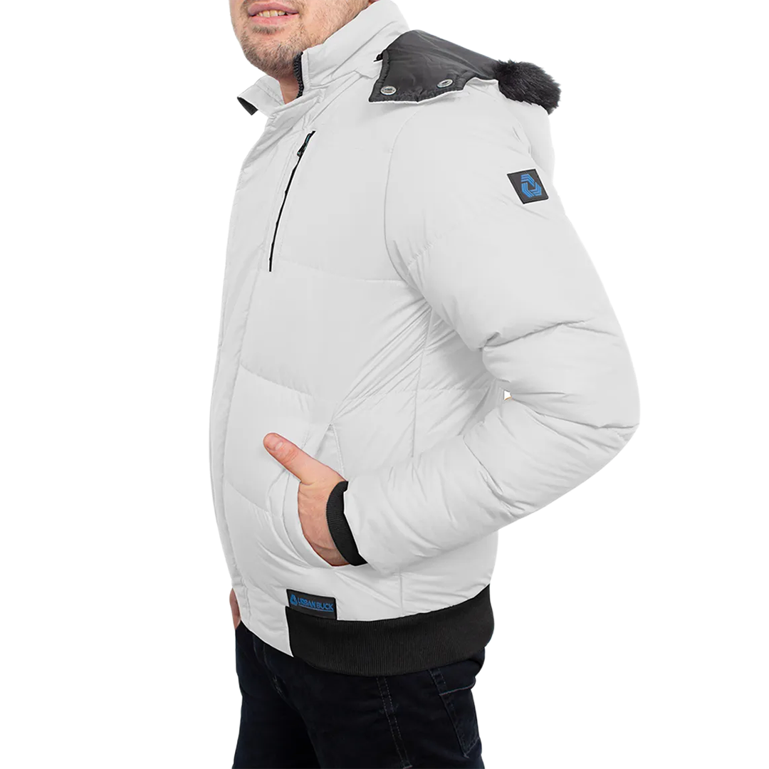 Desmond Men's White Puffer Jacket