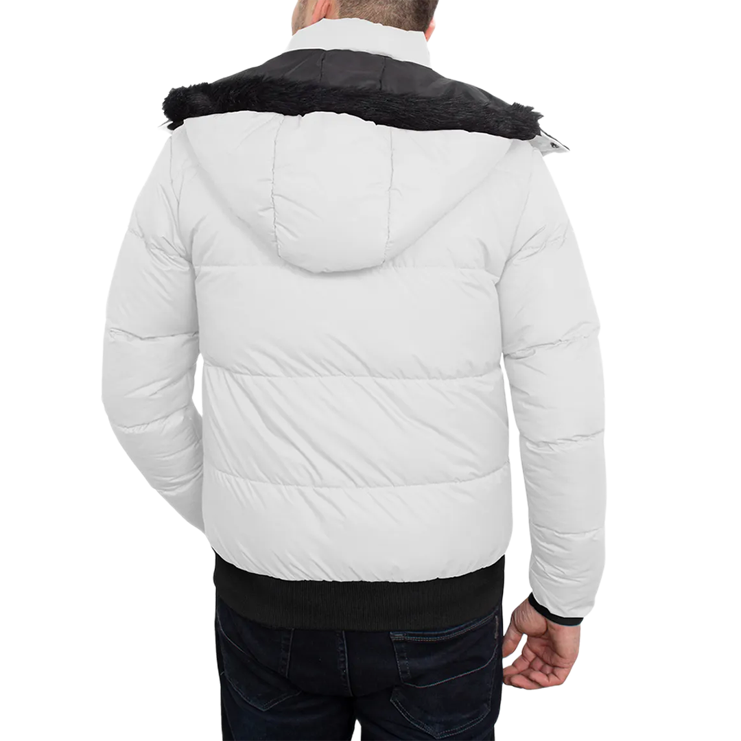 Desmond Men's White Puffer Jacket