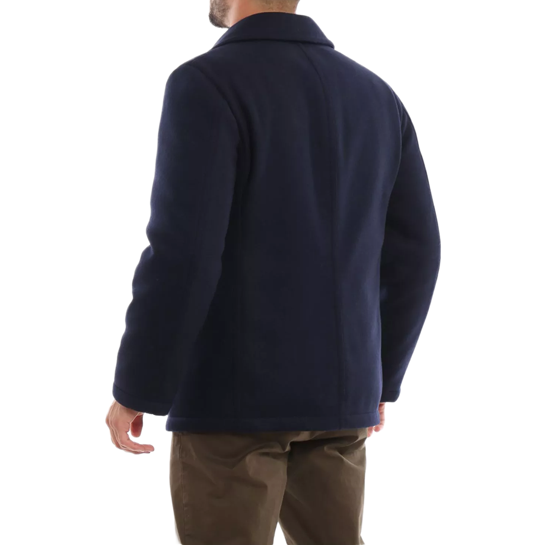 Double Breasted Wool Red Pea Coat Men - New Arrival - Christmas Special