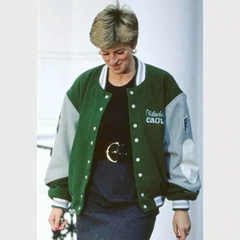 Exclusive Philadelphia Eagles Princess Diana Varsity Jacket Iconic Green Outer