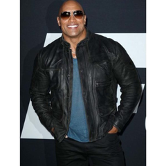 Fast 8 Premiere Dwayne Johnson Leather Jacket