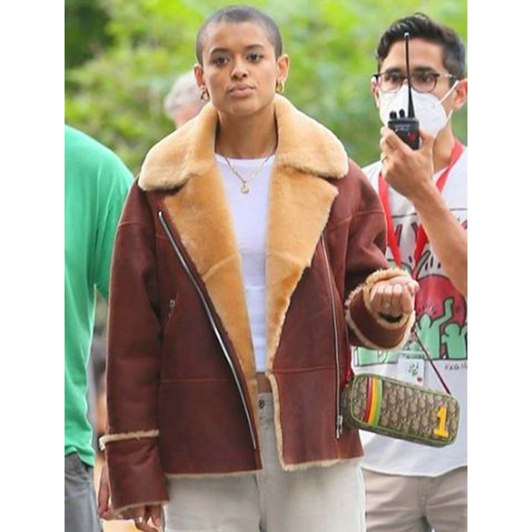 Gossip Girl Julien Calloway Leather & Shearling Jacket