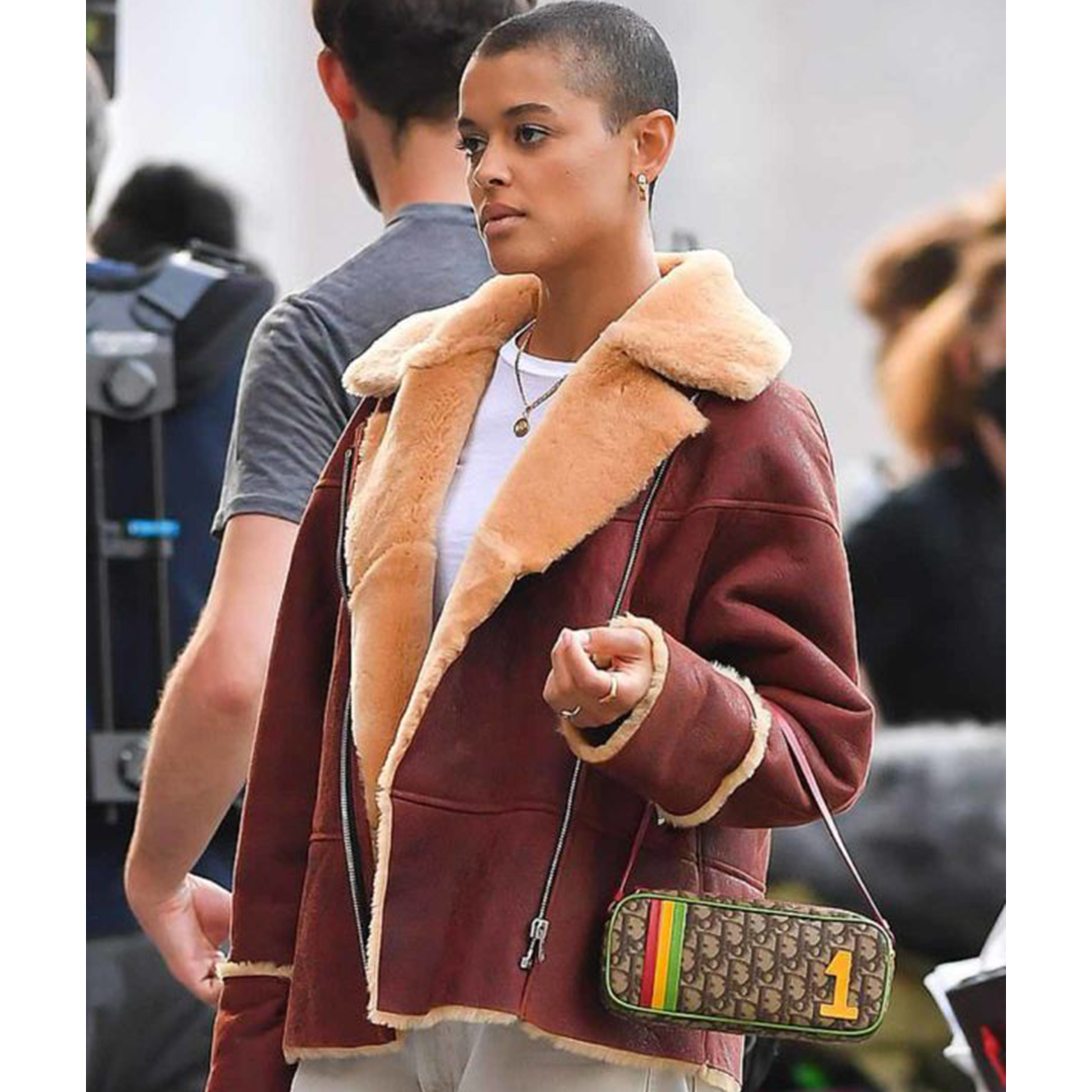 Gossip Girl Julien Calloway Leather & Shearling Jacket