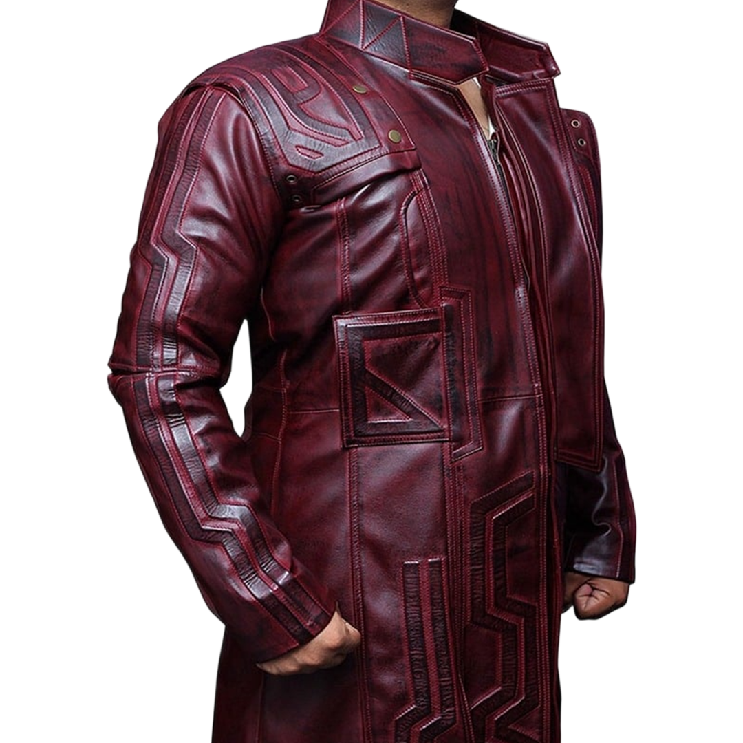 Guardians Of Galaxy 2 Star Lord Chris Pratt Leather Coat