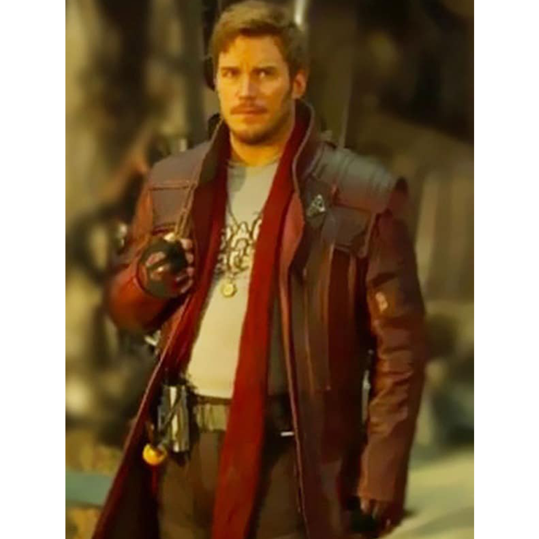 Guardians Of Galaxy 2 Star Lord Chris Pratt Leather Coat