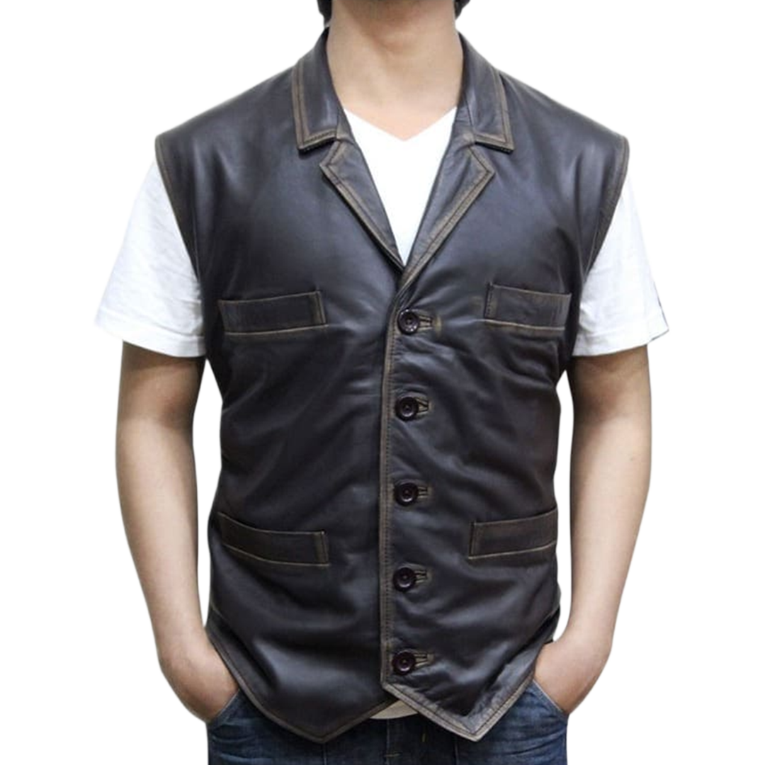 Hell On Wheels Anson Mount Leather Vest