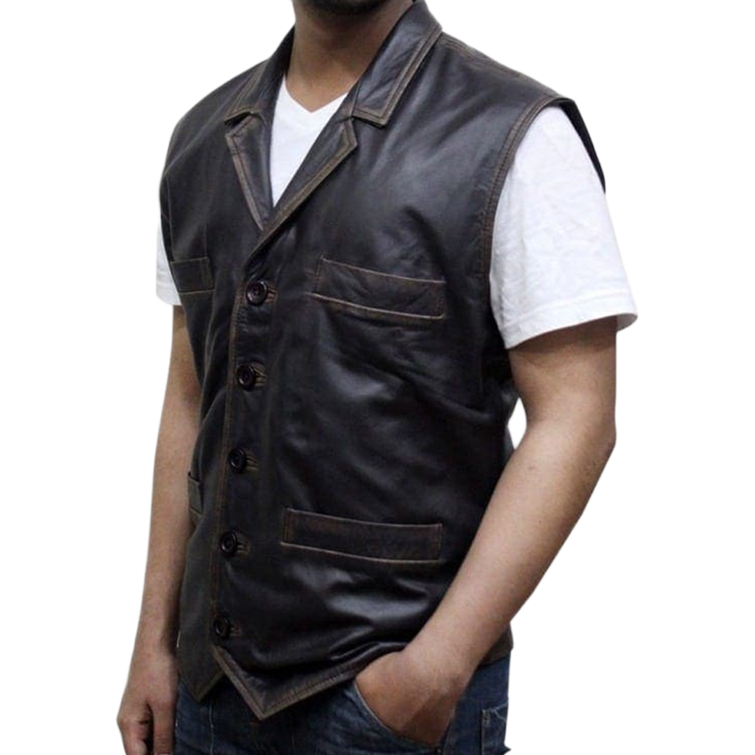 Hell On Wheels Anson Mount Leather Vest