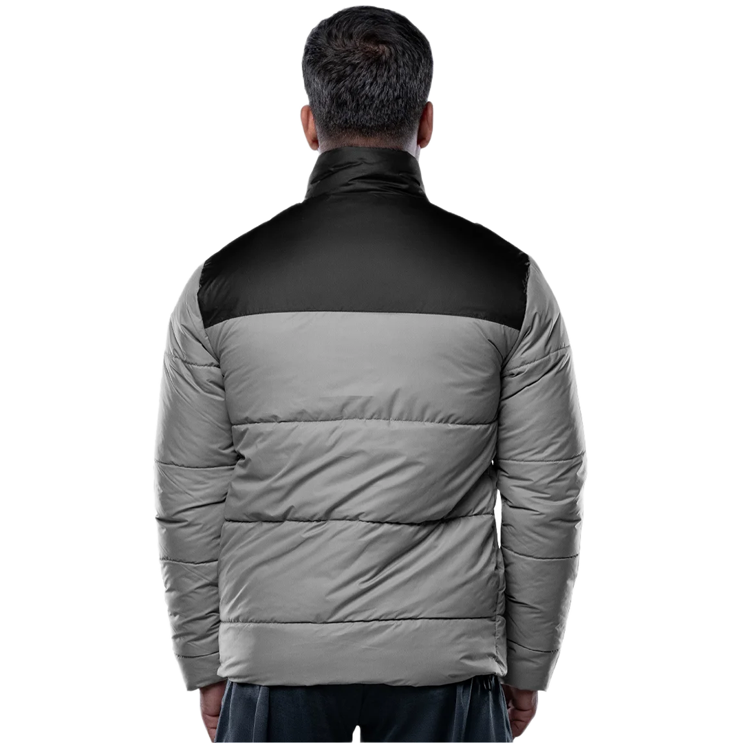 Henry Men's Gray and Black Puffer Jacket - Lightweight Winter Outerwear