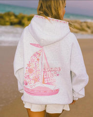 Chase the Sun Relaxed Hoodie in Heather Cloud