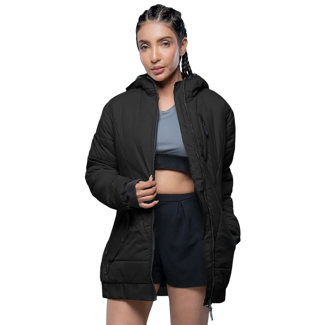 Julia Lightweight Black Puffer Jacket For Women