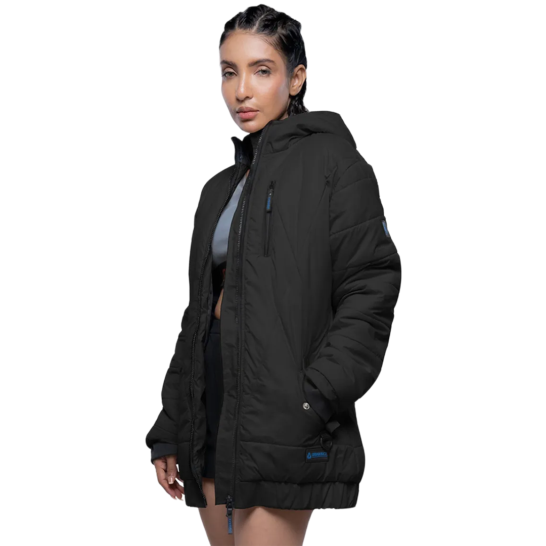 Julia Lightweight Black Puffer Jacket For Women