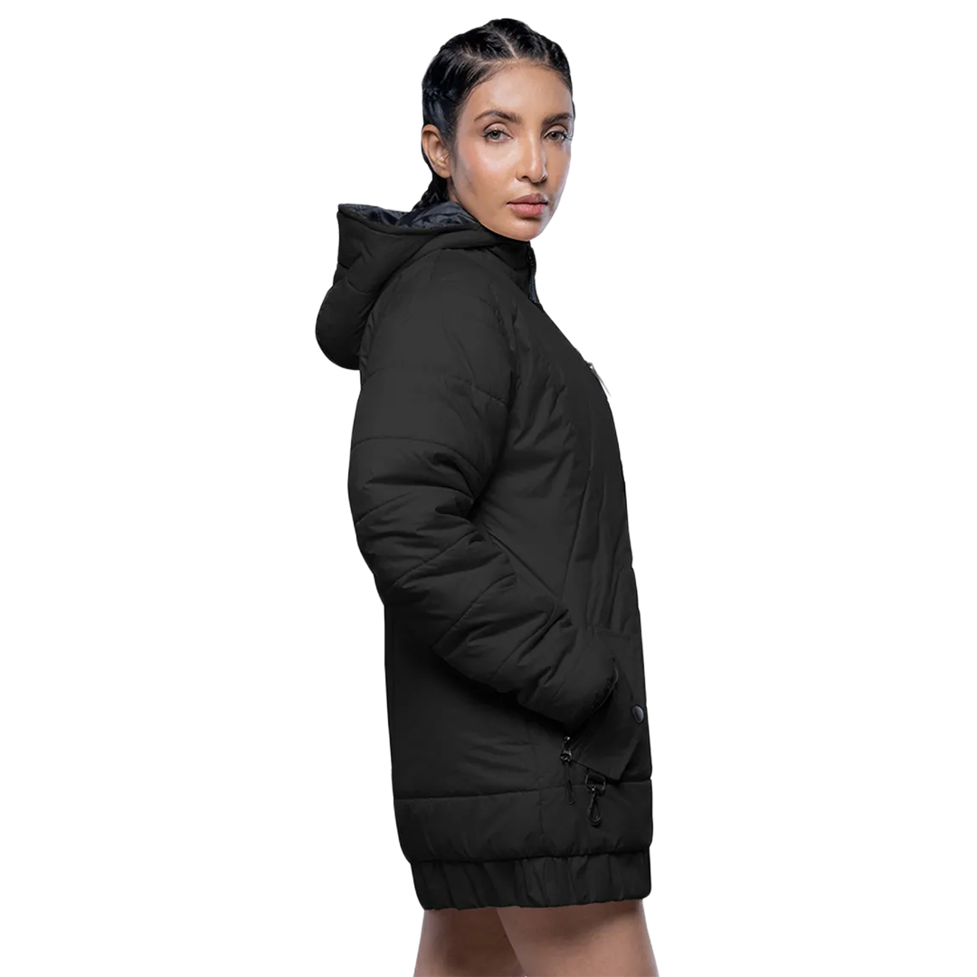 Julia Lightweight Black Puffer Jacket For Women