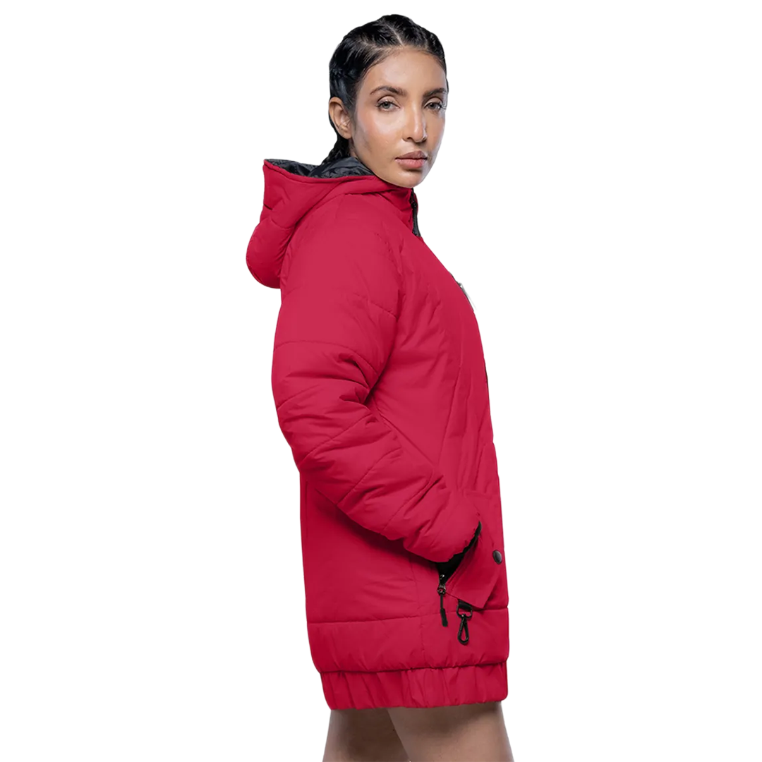 Julia Lightweight Red Puffer Jacket For Women