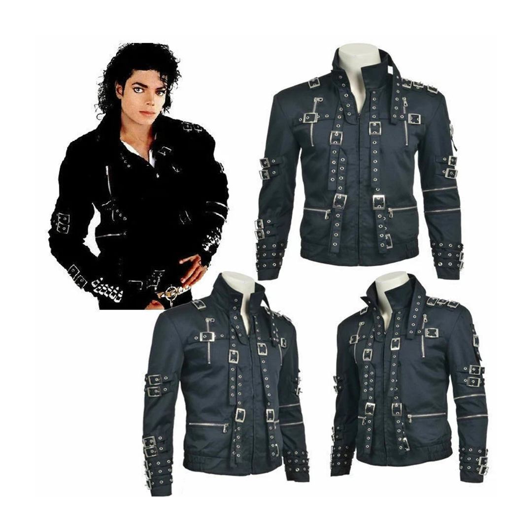 King Singer Michael Jackson Concert "Bad" Cosplay Complete Costume & Jacket