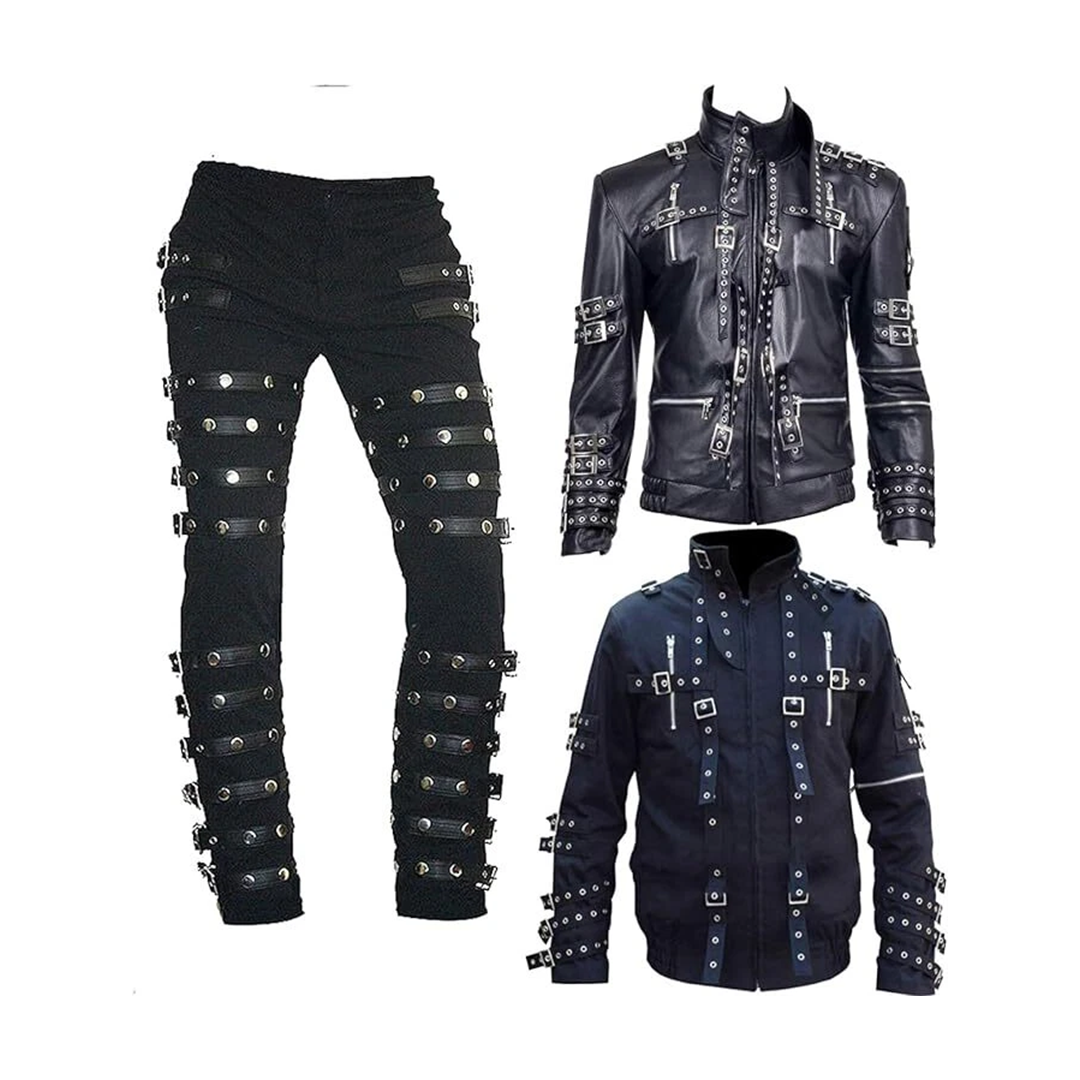 King Singer Michael Jackson Concert "Bad" Cosplay Complete Costume & Jacket