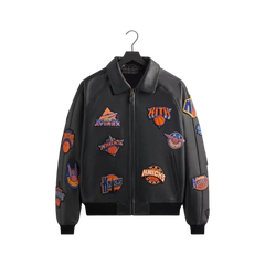 Kith & AVIREX Leather Jacket New York Knicks Icon Patches