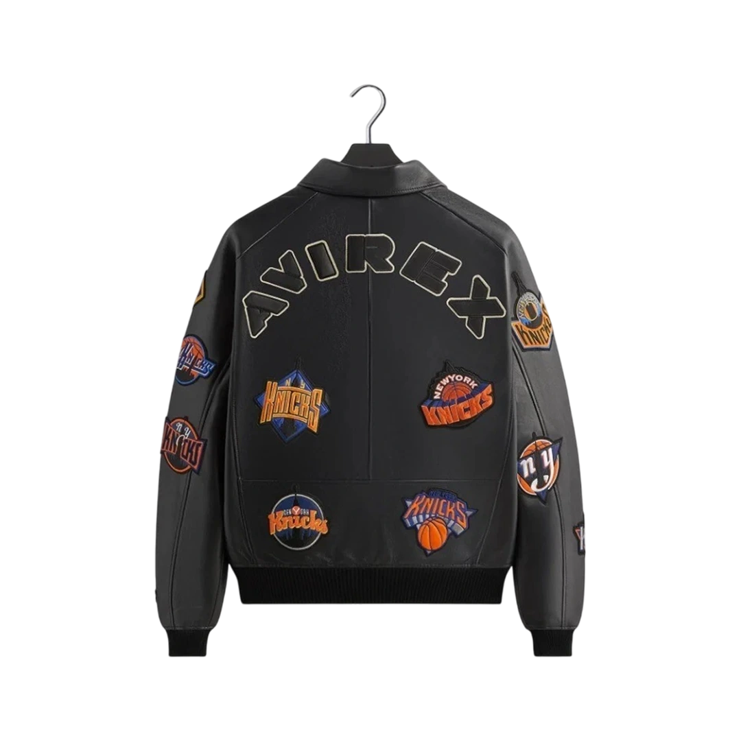 kith-and-avirex-leather-jacket-new-york-knicks-icon-patches-black
