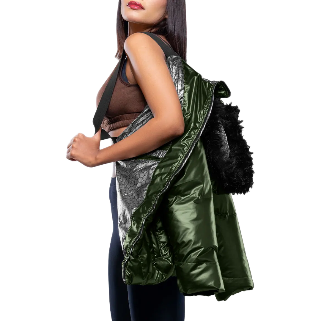 Lexie Duck Down Green Insulated Puffer Jacket for Women