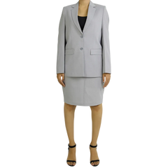 Lisa Women's Grey Regular Fit Skirt Suit