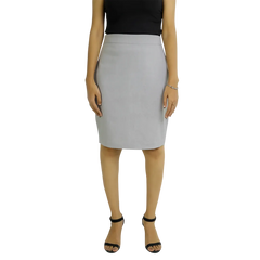 Lisa Women's Grey Regular Fit Skirt Suit