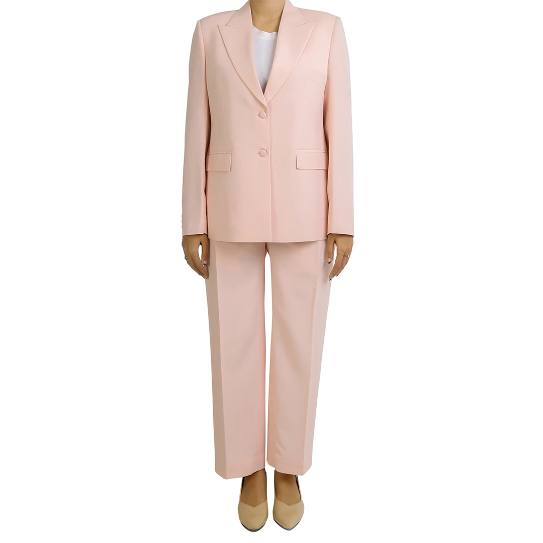 Maples Women's Light Pink Regular Fit Suit