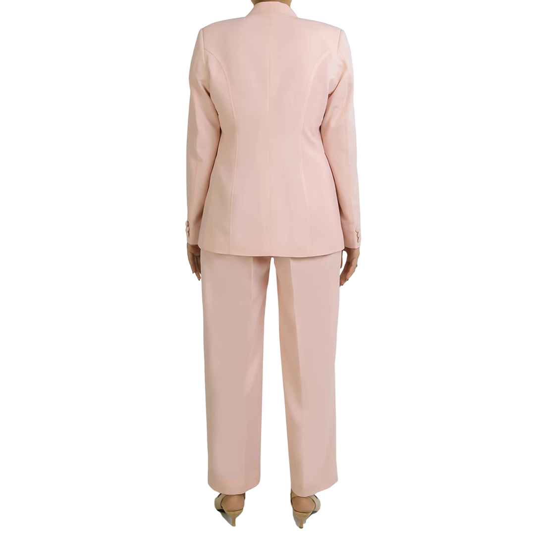 Maples Women's Light Pink Regular Fit Suit