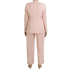Maples Women's Light Pink Regular Fit Suit