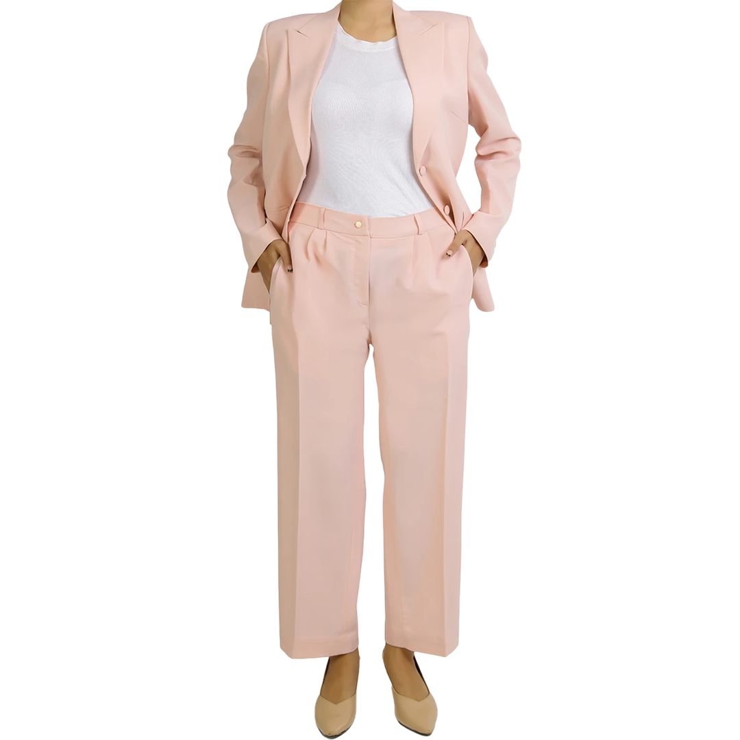 Maples Women's Light Pink Regular Fit Suit