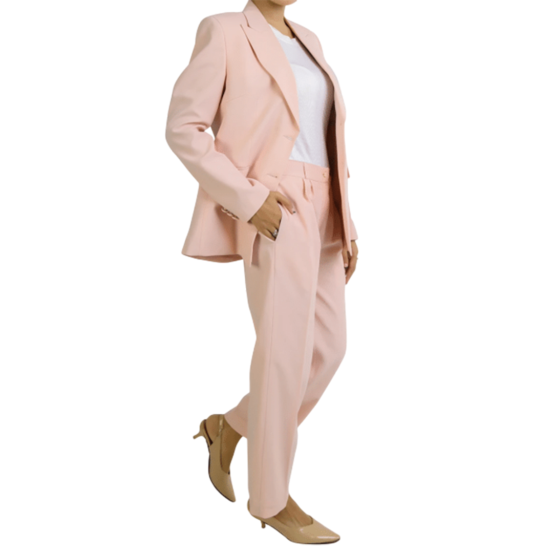 Maples Women's Light Pink Regular Fit Suit