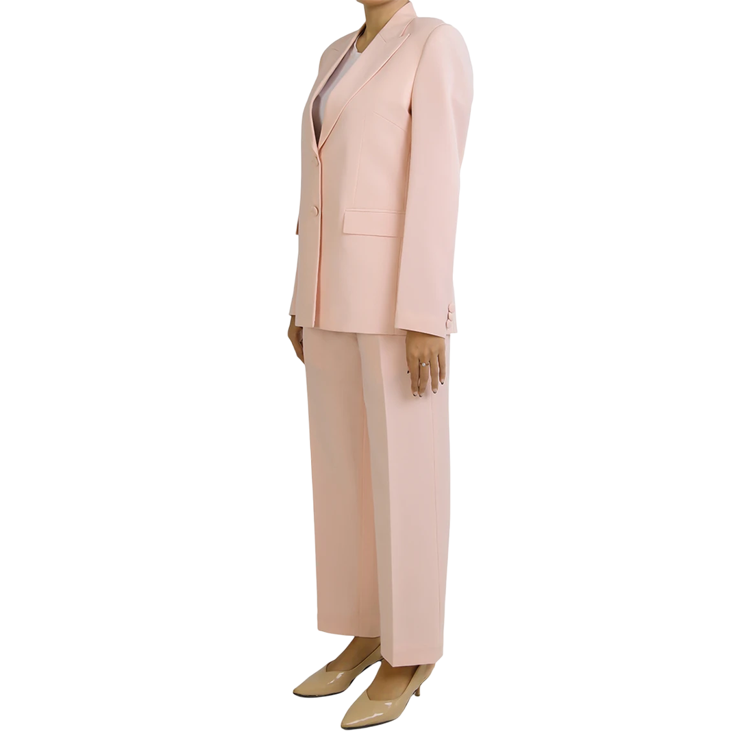 Maples Women's Light Pink Regular Fit Suit