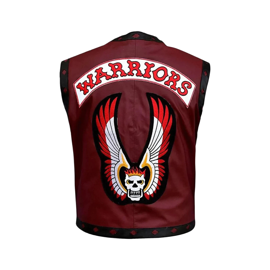 Men’s Handmade Gangster Eagle Patch Leather Vest