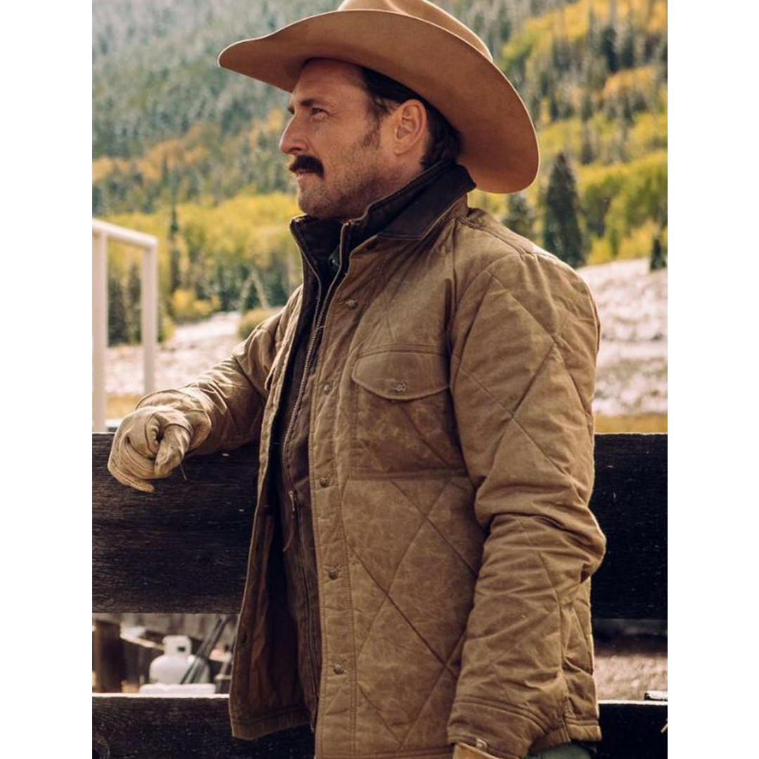 Men’s Yellowstone Josh Lucas Quilted Jacket Classic Casual