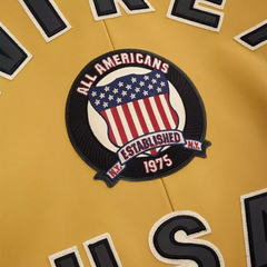 Men's Avirex Yellow Real Bomber American Flight Jacket 100% Real Leather Jacket