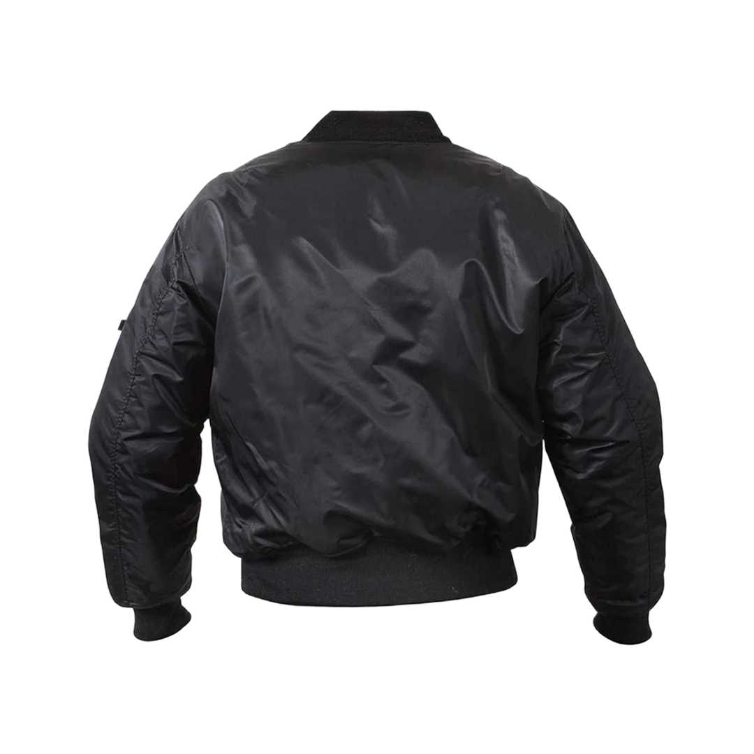 Men's Black Lightweight Bomber Flight Jacket