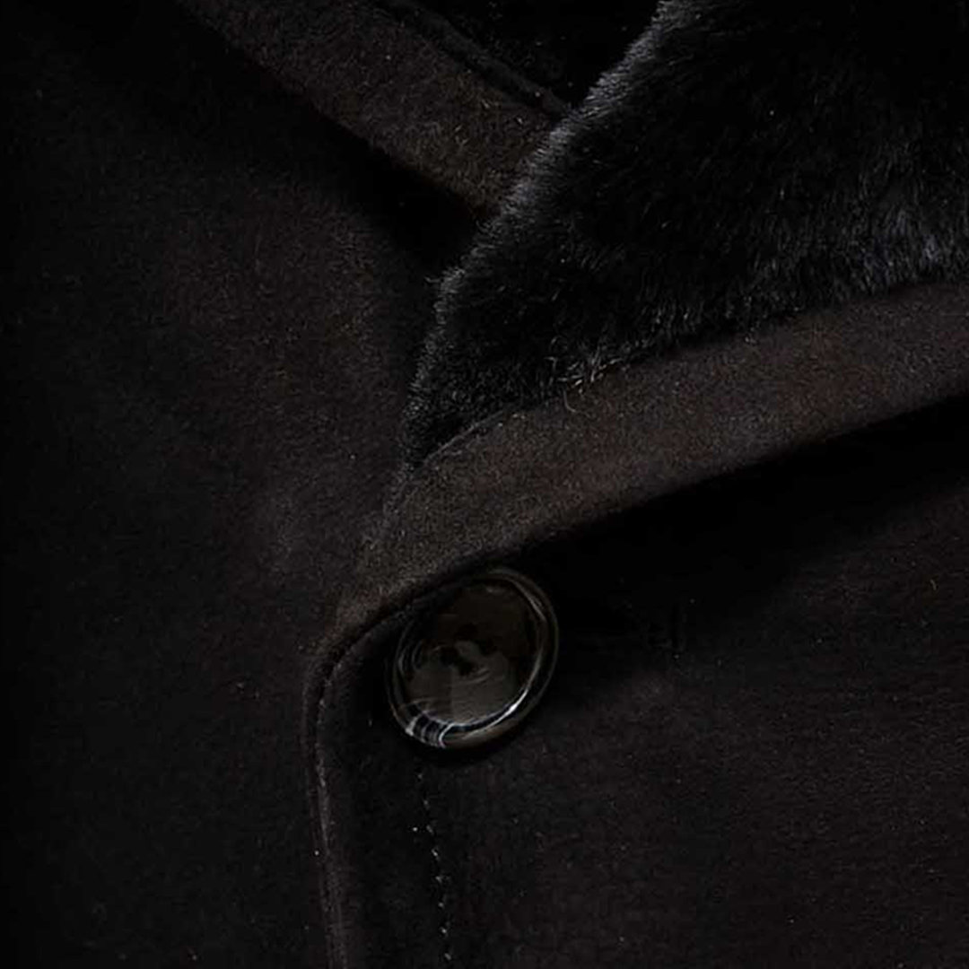 Men’s Black Shearling Coat