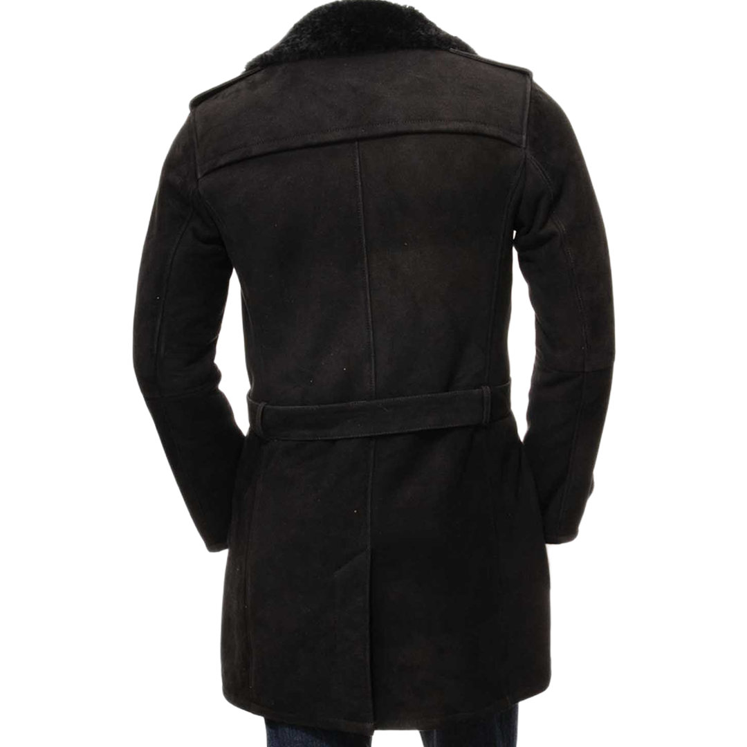 Men’s Black Shearling Coat