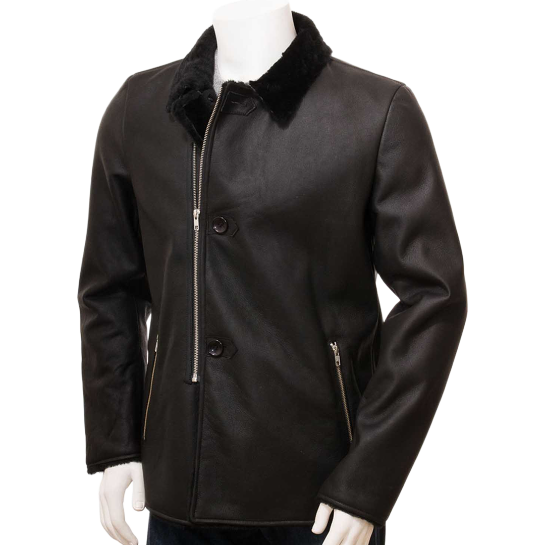 Men’s Black Shearling Jacket