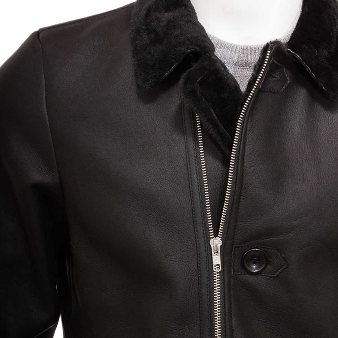 Men’s Black Shearling Jacket
