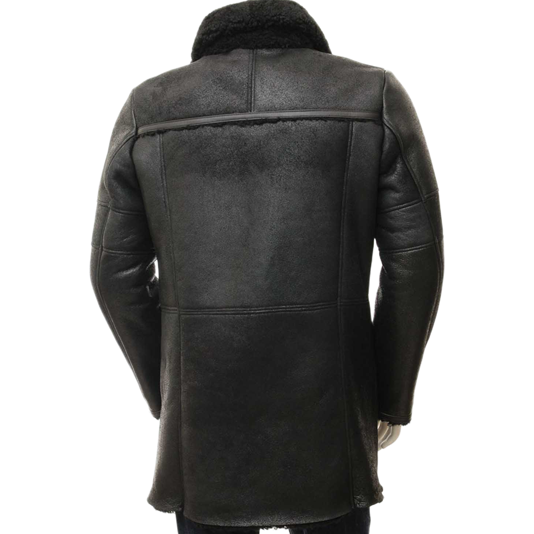 Men’s Black Sheepskin Coat