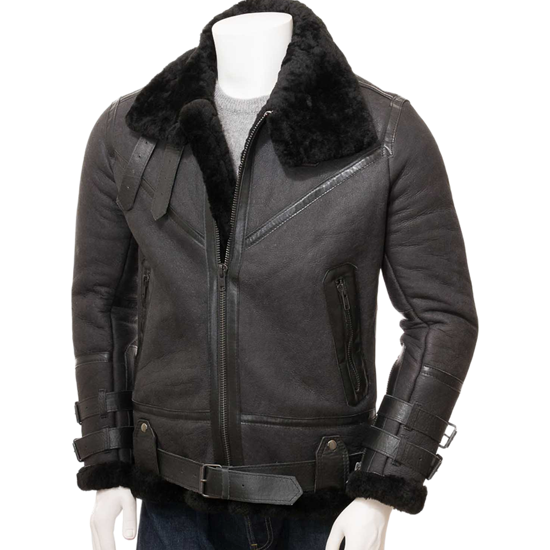 Men’s Black Sheepskin Jacket