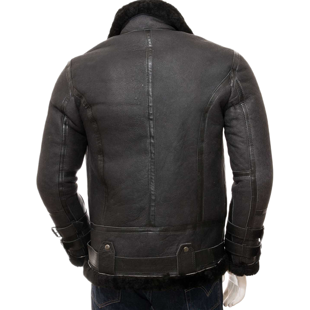 Men’s Black Sheepskin Jacket