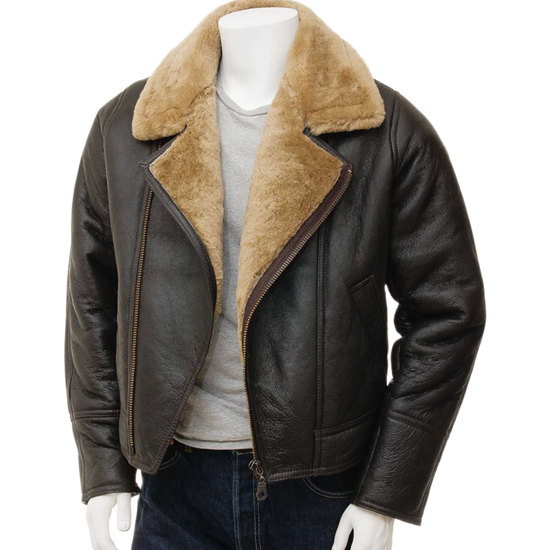 Men’s Brown And Ginger Sheepskin Jacket