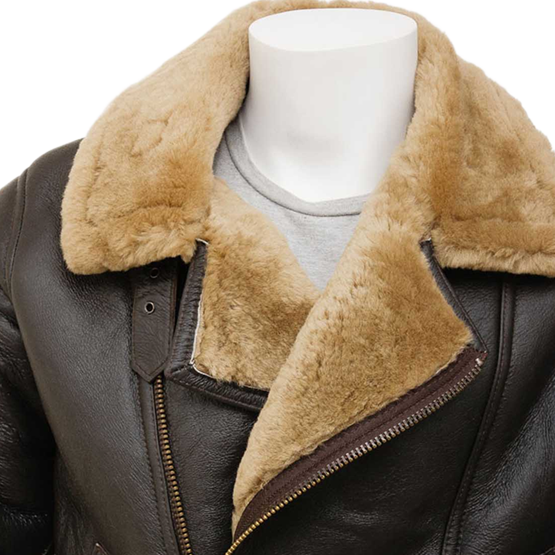 Men’s Brown And Ginger Sheepskin Jacket