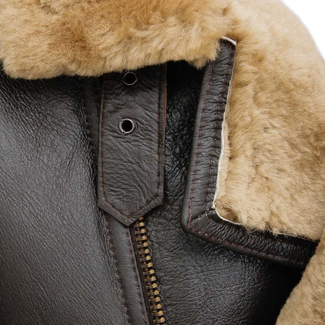Men’s Brown And Ginger Sheepskin Jacket