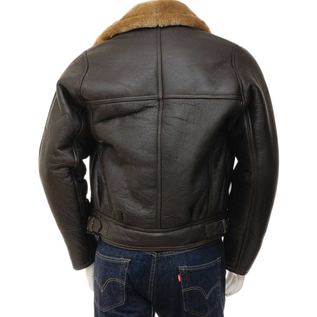 Men’s Brown And Ginger Sheepskin Jacket